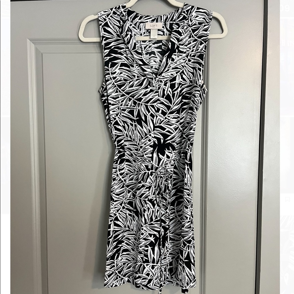 LOFT black & white dress